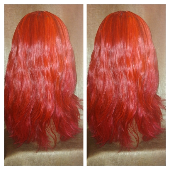 14" 100% human virgin red body wave hair wig - Picture 5 of 8